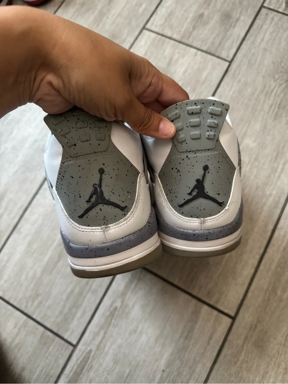 Jordan White Black Gray Retro Basketball Sneakers